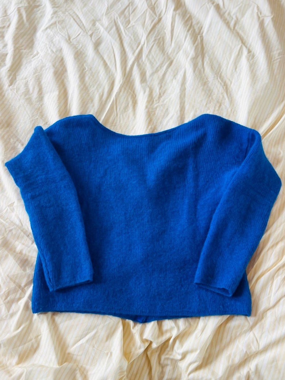 Sezane Gaspard Alpaca Wool Cardigan Sweater Electric Blue Size XS - Picture 6 of 7